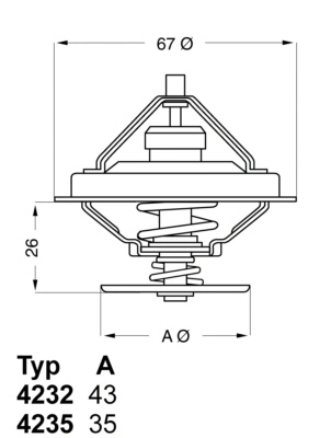 Thermostat, coolant